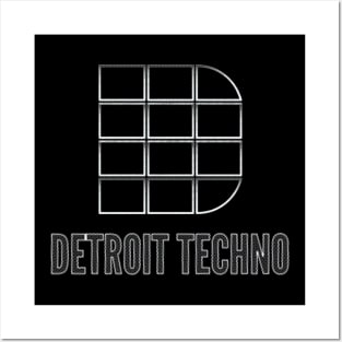 Detroit Techno D Logo Posters and Art